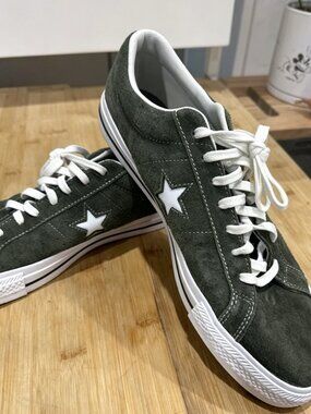 Converse Suede One Star Ox Low Mens size 13 Green White Sneaker Shoe Classic *